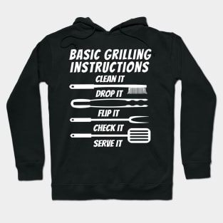 Basic Grilling Instructions B&W Hoodie